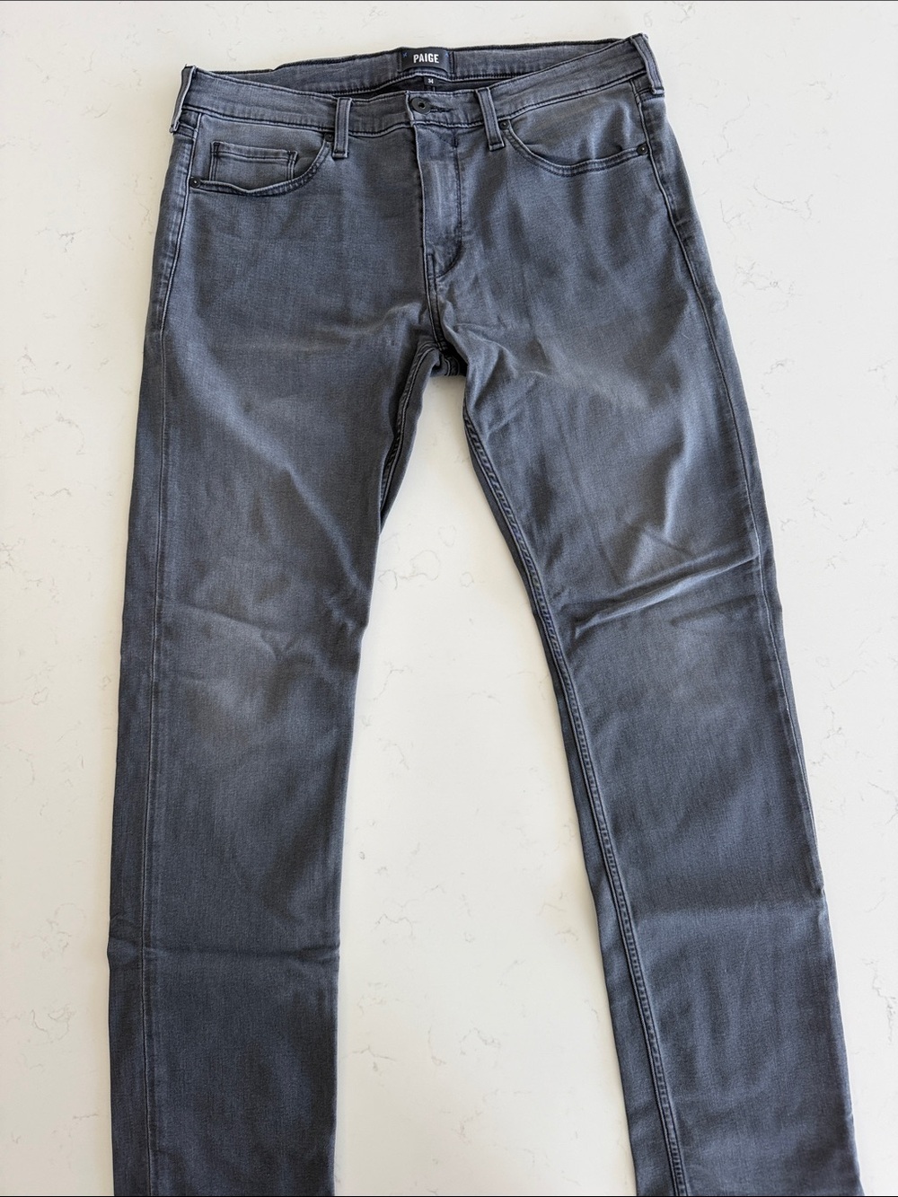 PAIGE Men's Charcoal Lennox Jeans